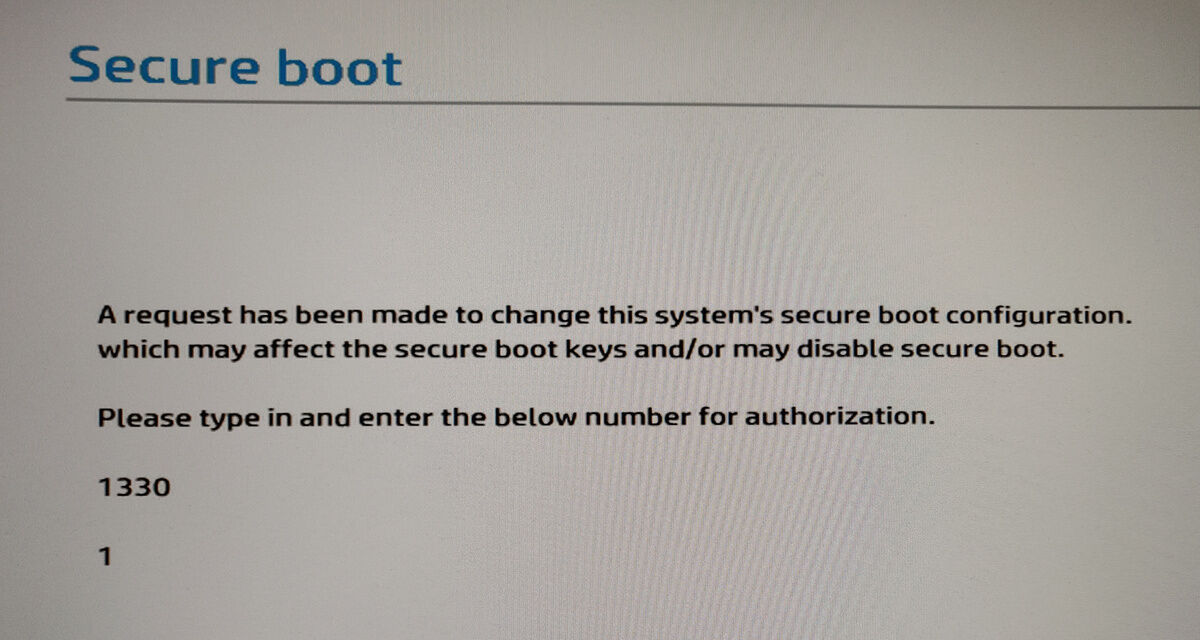 confirmation screen