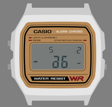 emulated watch showing an ongoing game of Butterfly